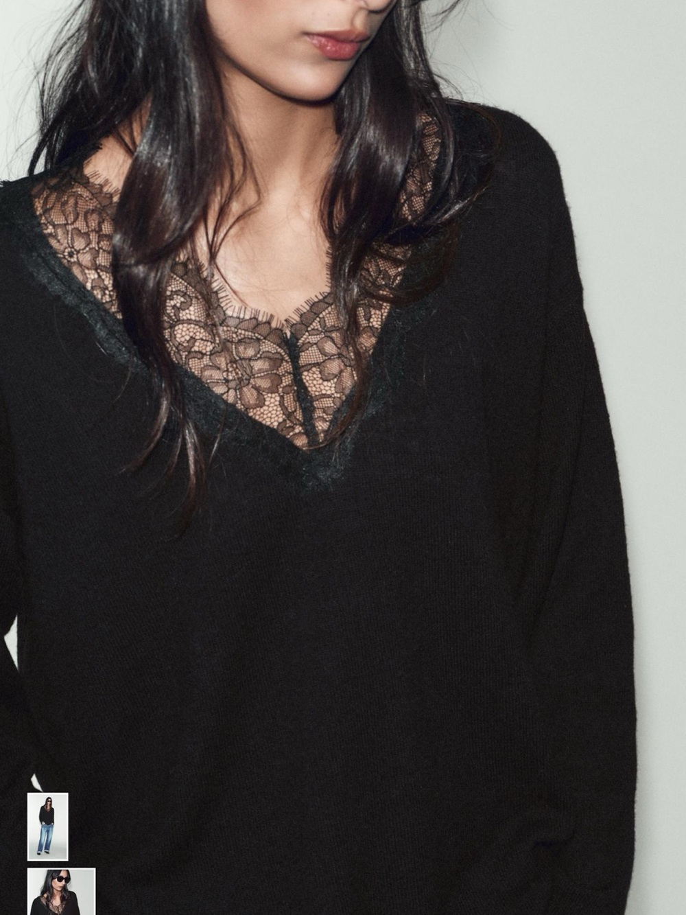 Zara Lace Knit Jumper Sweater